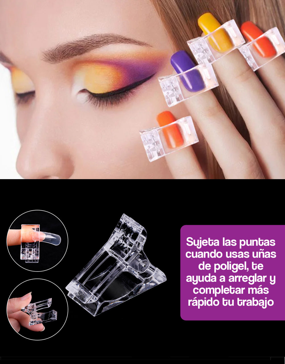 Clip para extensión de uñas