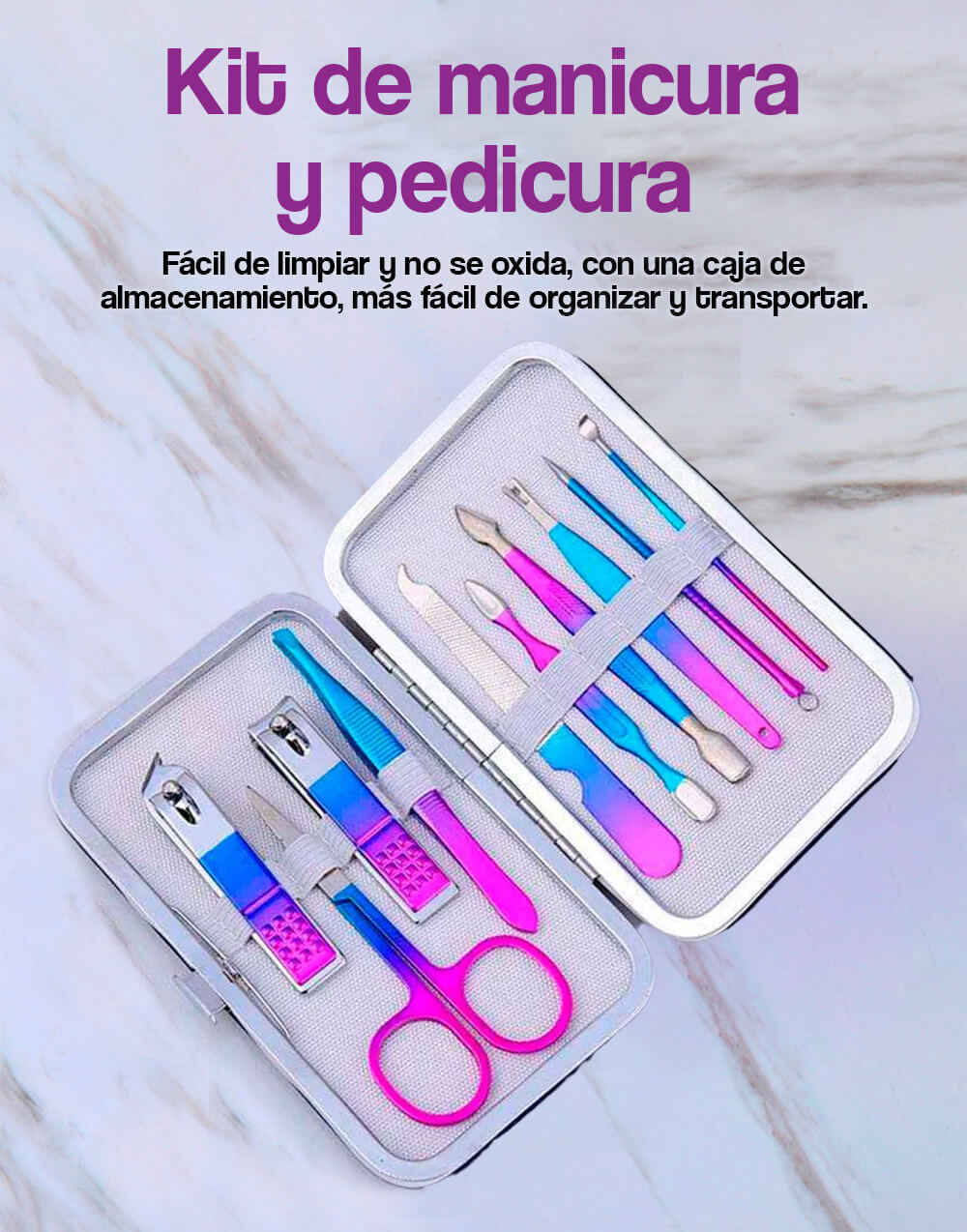 Kit de manicura y pedicura -10 pzas