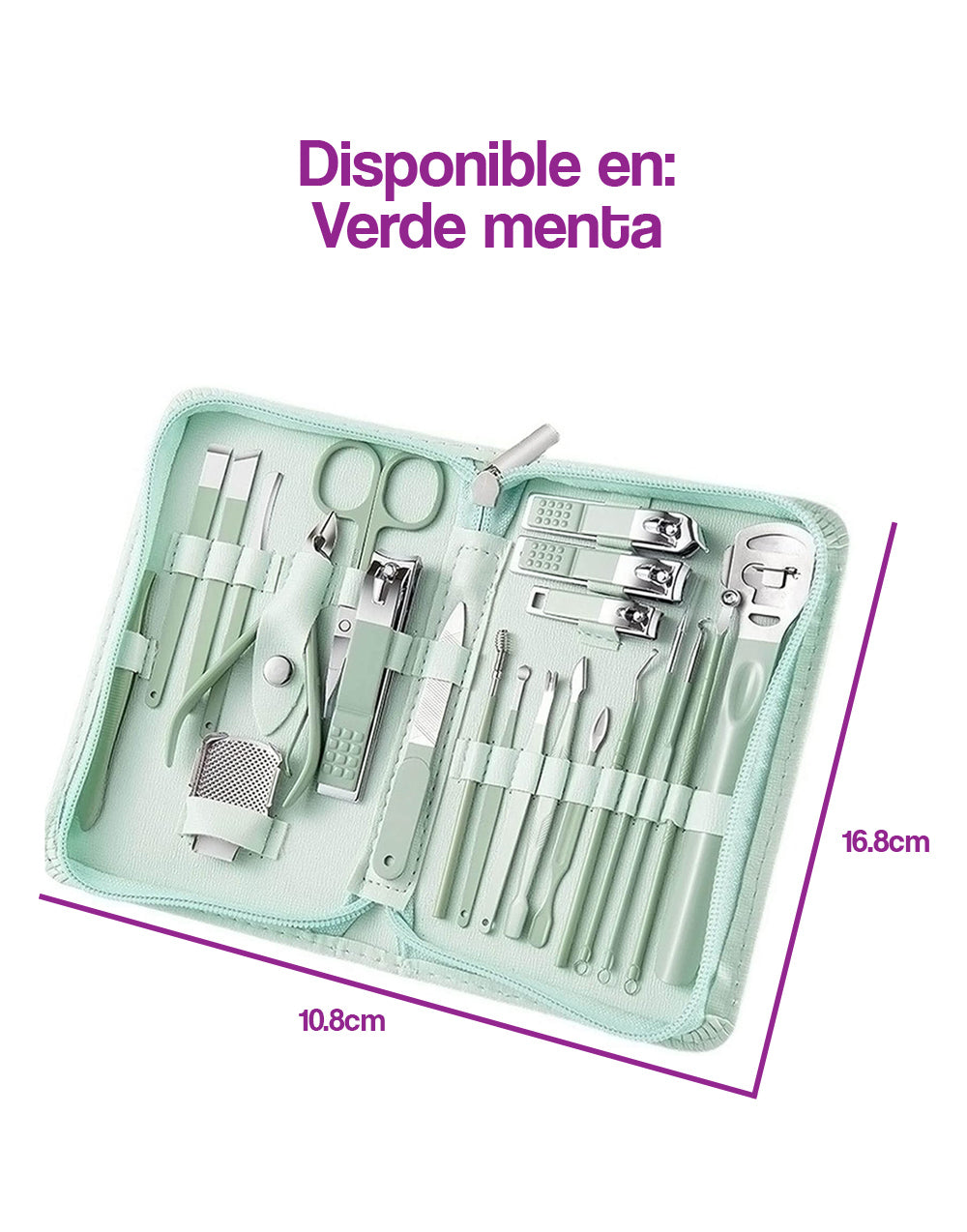 Kit de manicura y pedicura (22 piezas)