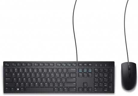 Set teclado y mouse alámbrico USB en español – Dell KM300C – Negro