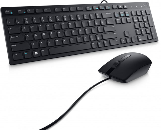 Set teclado y mouse alámbrico USB en español – Dell KM300C – Negro