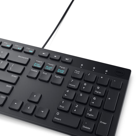Set teclado y mouse alámbrico USB en español – Dell KM300C – Negro