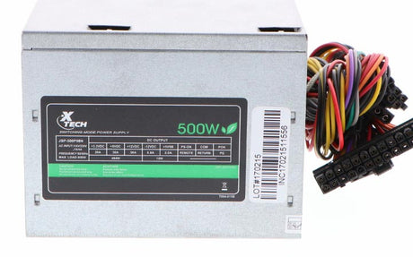 Fuente de Alimentación Interna ATX Xtech 500W, 115V/230V, compacta con conectores SATA