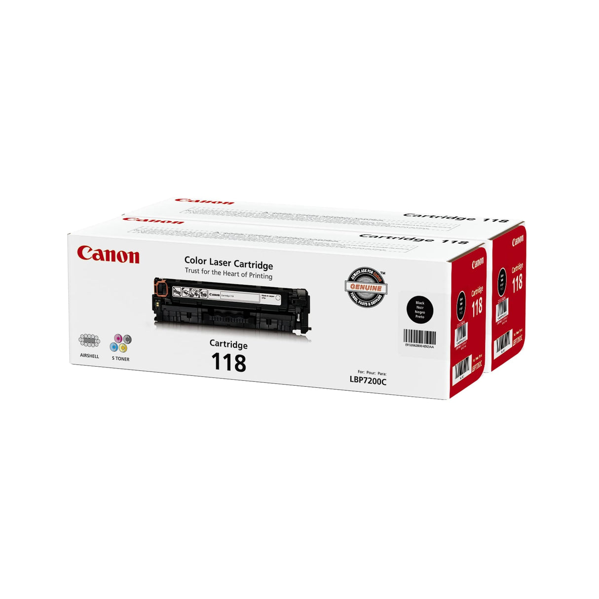 Cartucho de Tóner Negro Canon 118 Value Pack