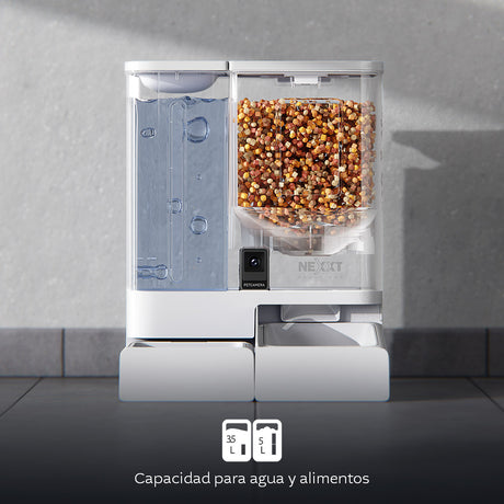Dispensador inteligente de alimento y agua para mascotas Nexxt Solutions Home NHA‑P710 – WiFi – Cámara 2K – Audio bidireccional