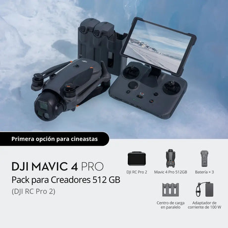 DJI Mavic 4 Pro – 512GB Creator Combo – DJI RC Pro 2 – Drone Profesional – 4K/8K – Máxima Autonomía