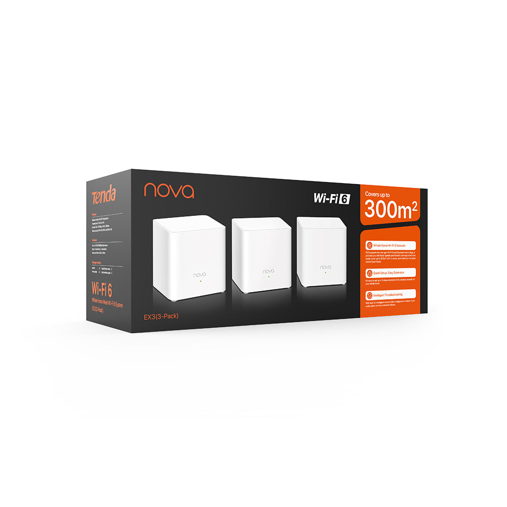 EX3(3-PACK) Sistema de malla wifi 6 de doble banda para todo el hogar