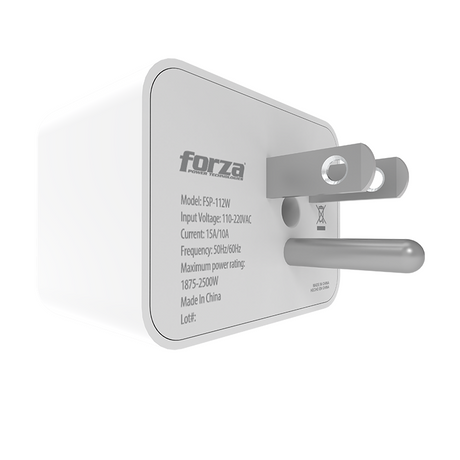 Forza FSP‑112W – Protector de Sobretensión de Pared – 1 Toma – 110/220V