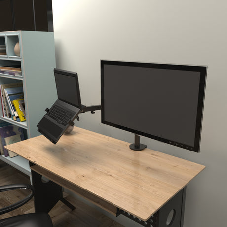 Soporte para Monitor y Laptop Klip Xtreme KMM-301, articulado y ergonómico