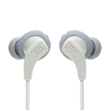 JBL Auriculares Deportivos con Cable Resistentes al Sudor.  Blancos