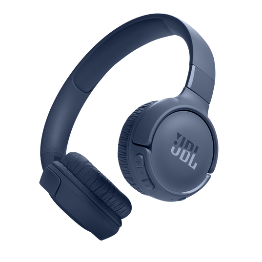 JBL Tune 520BT - Auriculares inalámbricos en la oreja, batería de hasta 57 horas de duración y carga de velocidad, diseño ligero, cómodo y plegable, llamadas manos libres con detección de voz. Azul