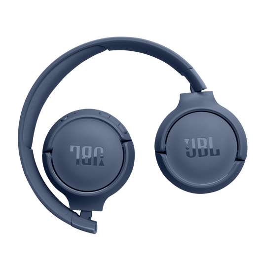 JBL Tune 520BT - Auriculares inalámbricos en la oreja, batería de hasta 57 horas de duración y carga de velocidad, diseño ligero, cómodo y plegable, llamadas manos libres con detección de voz. Azul