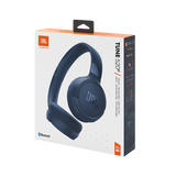 JBL Tune 520BT - Auriculares inalámbricos en la oreja, batería de hasta 57 horas de duración y carga de velocidad, diseño ligero, cómodo y plegable, llamadas manos libres con detección de voz. Azul