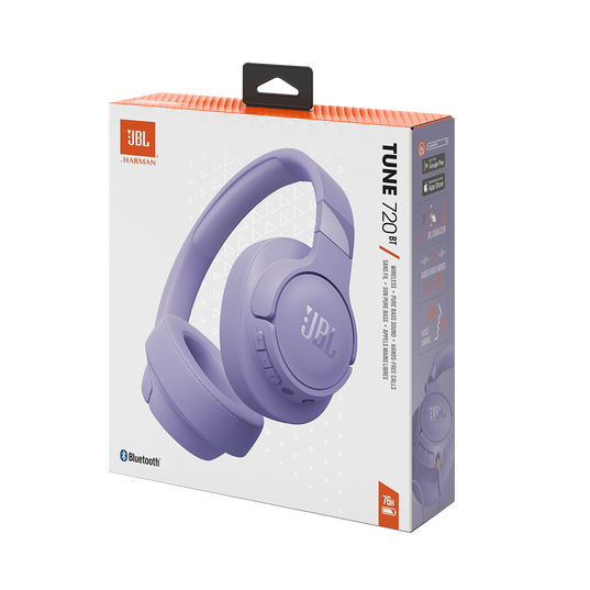 JBL TUNE 720BT - Auriculares inalámbricos sobre la oreja sonido Pure Bass, Bluetooth 5.3, batería de hasta 76 horas de duración y carga de velocidad, diseño ligero, cómodo y plegable