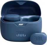 JBL Tune Buds - Auriculares inalámbricos con cancelación de ruido, sonido JBL Pure Bass, Bluetooth 5.3, tecnología de 4 micrófonos para llamadas nítidas y claras, hasta 48 horas de duración. Azul