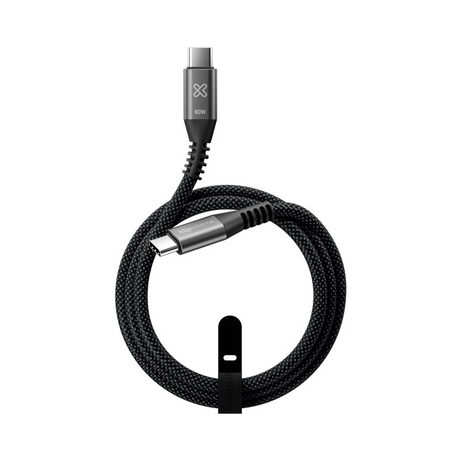 Cable USB‑C Klip Xtreme PowerGo 250 – 1 m (3 ft) – 60W – Trenzado – Negro