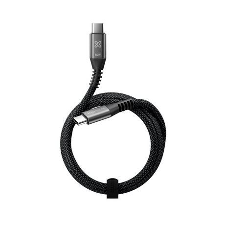 Cable USB‑C Klip Xtreme PowerGo 250 – 1.8 m (6 ft) – 60W – Trenzado – Negro