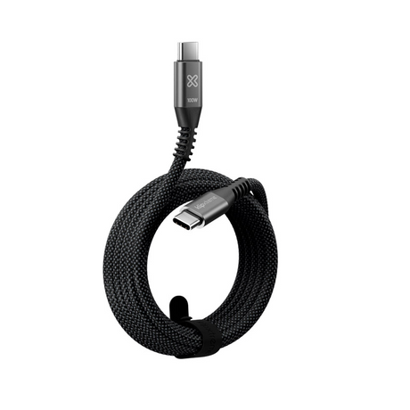 Cable USB‑C Klip Xtreme PowerGo 550 – 3 m – 100W – Trenzado – Negro