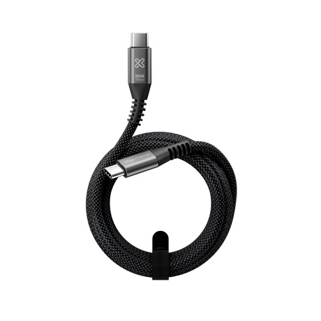 Cable USB‑C trenzado Klip Xtreme PowerGo 650 3 m – 100W – 10Gbps – Negro