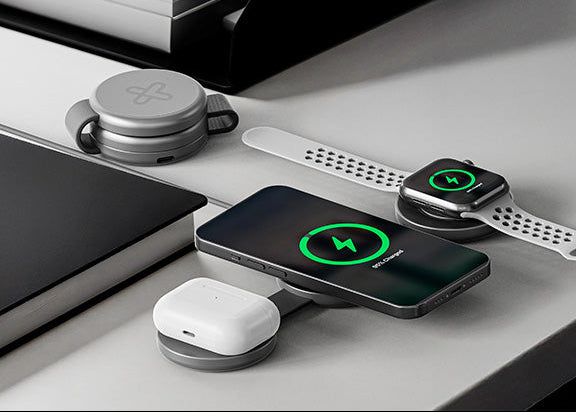 Base de carga inalámbrica 3 en 1 – Klip Xtreme PowerDesk Flex – KDC‑250 – 15W USB‑C