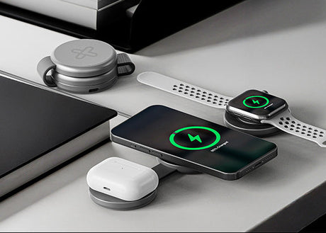 Base de carga inalámbrica 3 en 1 – Klip Xtreme PowerDesk Flex – KDC‑250 – 15W USB‑C