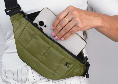 Riñonera Verde  Klip Xtreme KFP-550 / Repelente al Agua / Unisex