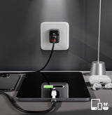 Cargador de Pared GaN – 35W Klip Xtreme KMC‑250 – USB‑C + USB‑A – Para Smartphones y Tablets