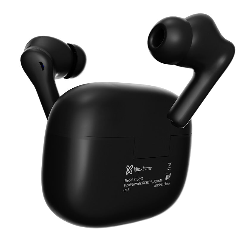 Auriculares Klip Xtreme EdgeBuds Ultra KTE-850BK – True Wireless, 26 horas, ANC Híbrido, Negros
