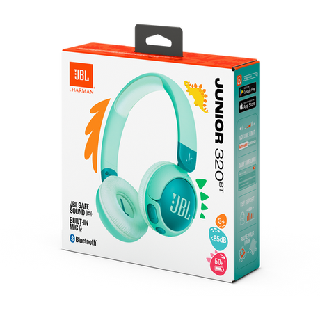 Auriculares Inalámbricos para Niños JBL JR 320 BT / Color Verde / Bluetooth / Micrófono / Volumen Seguro