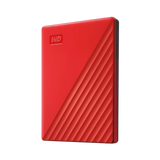 WD My Passport 2TB – Disco Duro Externo Portátil Encriptado – USB 3.2 Gen 1 – Rojo – WDBYVG0020BRD‑WESN