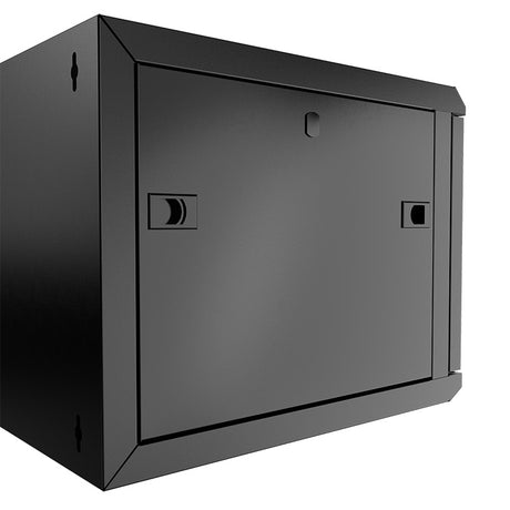 Gabinete de Pared Nexxt NEC‑F4U64B – 4U – 600×450 mm – Acero SPCC – Vidrio Templado – Negro RAL 9005
