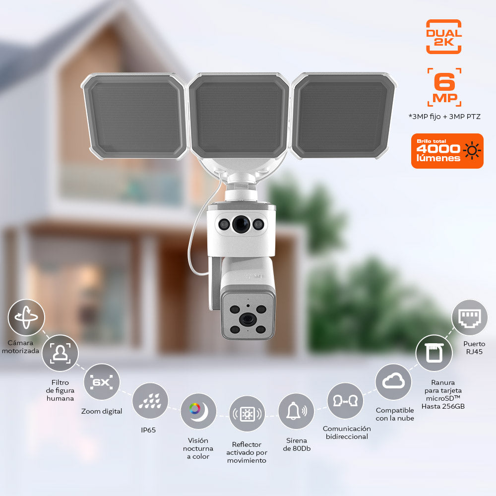 Cámara Inteligente Wi‑Fi® de Doble Lente con Reflector – NHC‑FP50DL