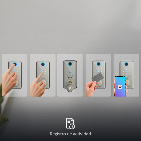 Cerradura Inteligente Nexxt Solutions Home NHS‑D150 – WiFi – Huella – PIN – App – Acero Inoxidable