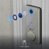 Cerradura Inteligente Nexxt Solutions Home NHS‑D150 – WiFi – Huella – PIN – App – Acero Inoxidable