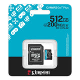 Tarjeta de memoria microSDXC – Kingston Canvas Go Plus – 512GB – SDCG4/512GB