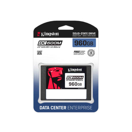 SSD Kingston DC600M SEDC600M/960G – 960GB / 2.5" / SATA 6Gb/s / 7200 rpm / Uso Mixto para Servidores