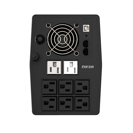UPS interactiva Forza SL-1501UL, 1500VA / 900W, 8 tomas inteligentes, LCD táctil
