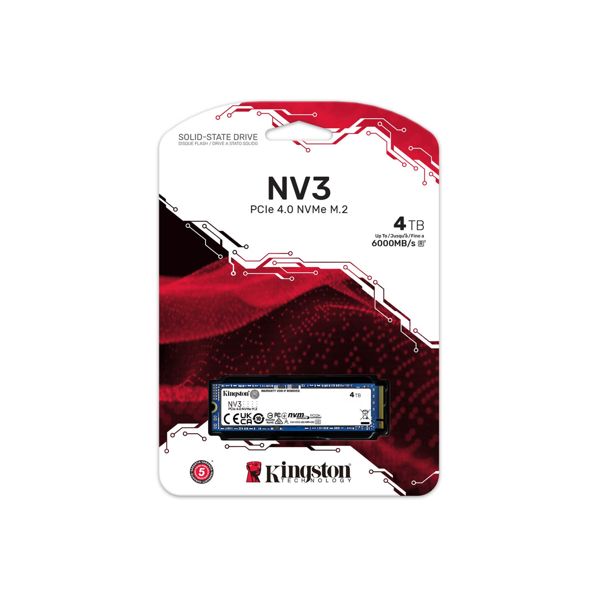 Kingston NV3 – SSD Interno 4TB M.2 2280 NVMe (SNV3S/4000G)