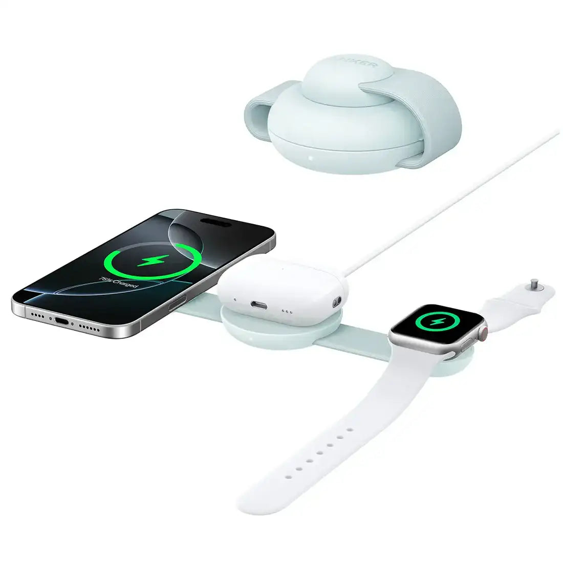 Anker MagGo Wireless Charging Station – 3 en 1 / Qi2 / Plegable / B25M8H61