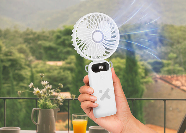 Mini ventilador portátil recargable de 6 velocidades – Xtech XTA‑900