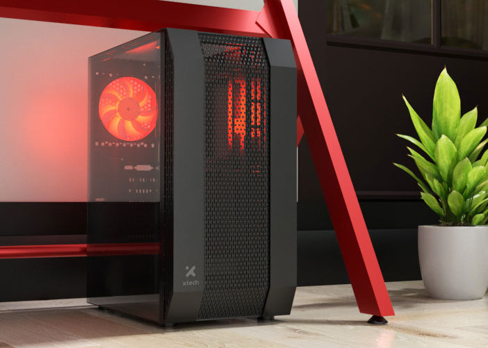 Torre Gaming Xtech XT-GMR3 – ATX/MicroATX, Negra con Ventana Acrílica