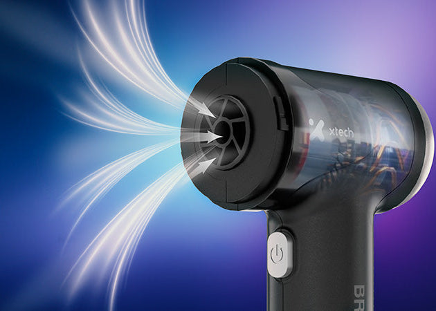 Aspiradora y sopladora de aire inalámbrica 2 en 1 – Xtech BlitzAir XTA‑811 – Motor sin escobillas 60,000 RPM