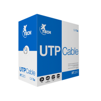Cable de red RJ-45 (M) a RJ-45 (M) UTP Cat 5e Gris Xtech XTC-220 – 305 m