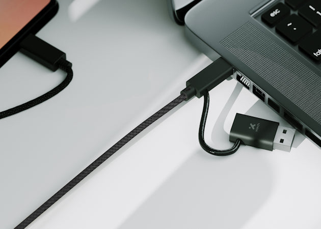 Cable adaptador 2 en 1 USB‑C a USB‑C con dongle USB‑A 2.0 – Xtech XTC‑532