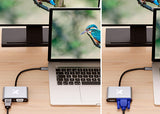 Adaptador multipuerto 2 en 1 USB‑C a HDMI y VGA – Xtech XTC‑542