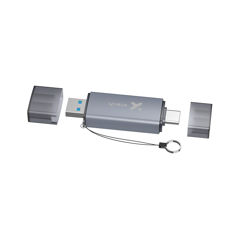 Lector de tarjetas Xtech XTC‑581 – SD/MicroSD – USB 3.0/USB‑C – OTG