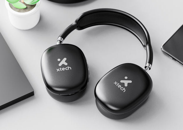 Audífonos Xtech Aurax XTH‑614 – Supraaurales – Estéreo – Bluetooth 5.0 – Micrófono integrado – Batería 200mAh – Negro