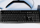 Teclado multimedia Xtech XTK‑140S – Español – USB – 105 teclas – Perfil bajo – Negro
