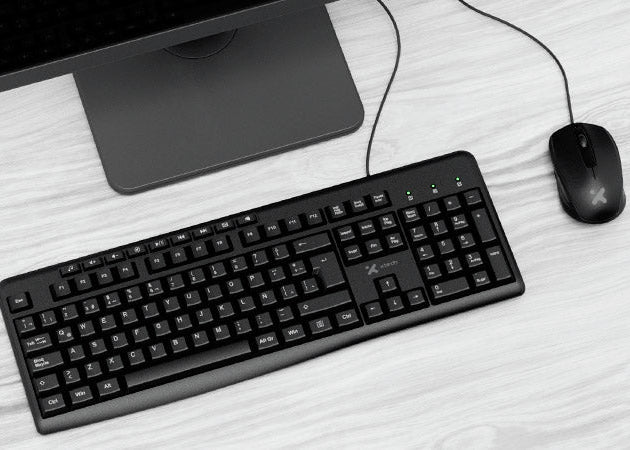 Combo teclado multimedia en español + mouse – Xtech XTK‑302S