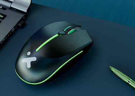 Mouse óptico inalámbrico de 4 botones con luces – Xtech XTM‑318